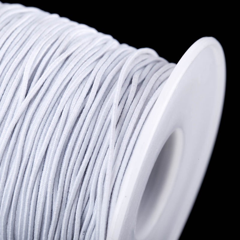 Senkary 0.8 mm Elastic String Cord Stretchy Bracelet String Beading Thread for Jewelry Making and Bracelet Making, 109 Yards, White - Image 3
